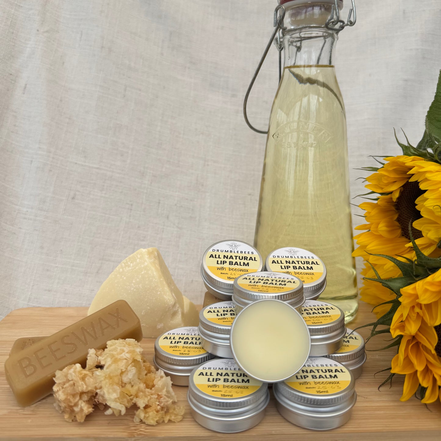 All Natural Lip Balm with beeswax
