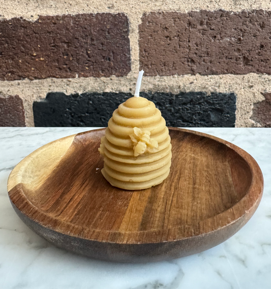 PureGlow Beeswax Candle - Small Skep